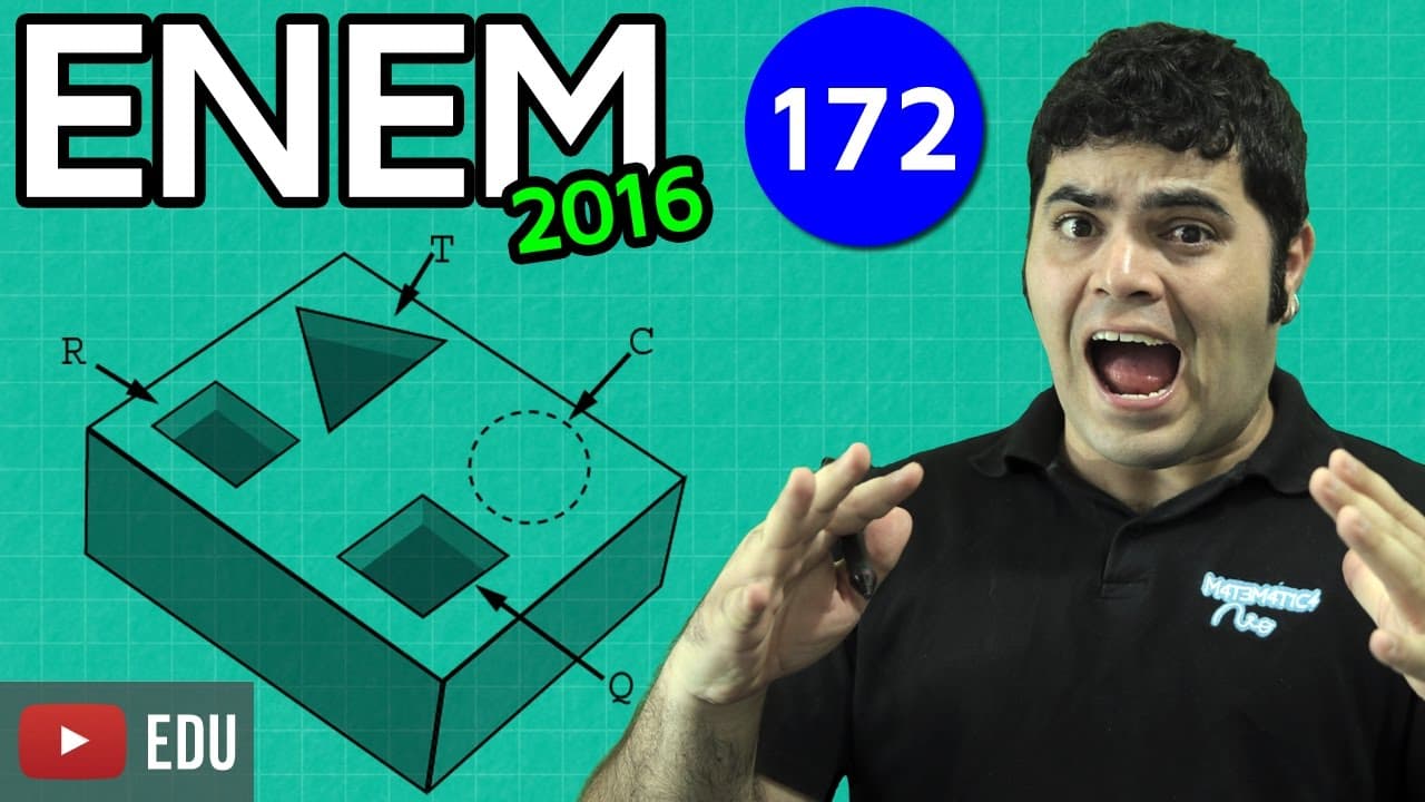 Thumbnail: ENEM 2016 Matemática #37 - Marceneiro Maldito e Geometria (questão mais chata do ENEM)