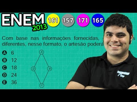 Thumbnail da aula: ENEM 2013 Matemática #30 - Análise Combinatória (com pegadinha)