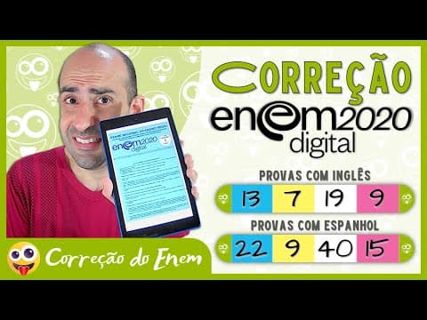 Thumbnail da aula: [CORREÇÃO DO ENEM] Questão 13 - Enem 2020 digital - Prova azul (inglês) ▷ Ditadura do corpo