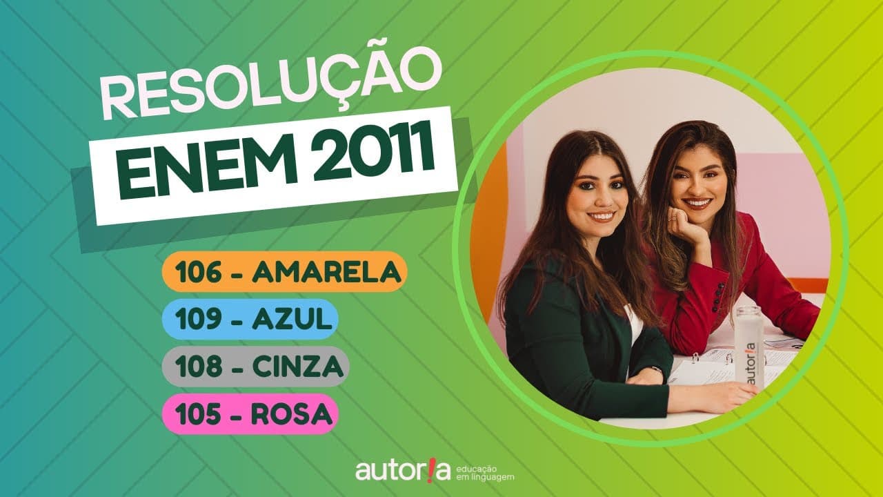 Thumbnail: Enem 2011 - Autoria Linguagem - Questão 106 | Linguagens, prova amarela