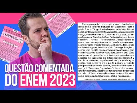 Thumbnail da aula: QUESTÃO ENEM 2023 - Cadê o efeito desconcertante desse gato preto?
