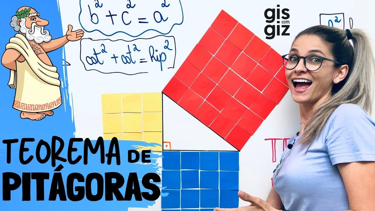Thumbnail: TEOREMA DE PITÁGORAS | FÓrmula teorema de Pitágoras   \Prof. Gis/ MATEMÁTICA