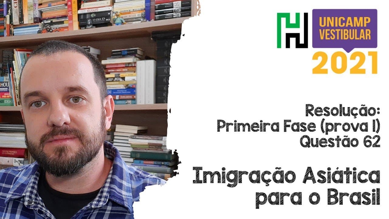 Thumbnail: Resolução: Unicamp 2021 História Q62 (Imigração Asiática para o Brasil)