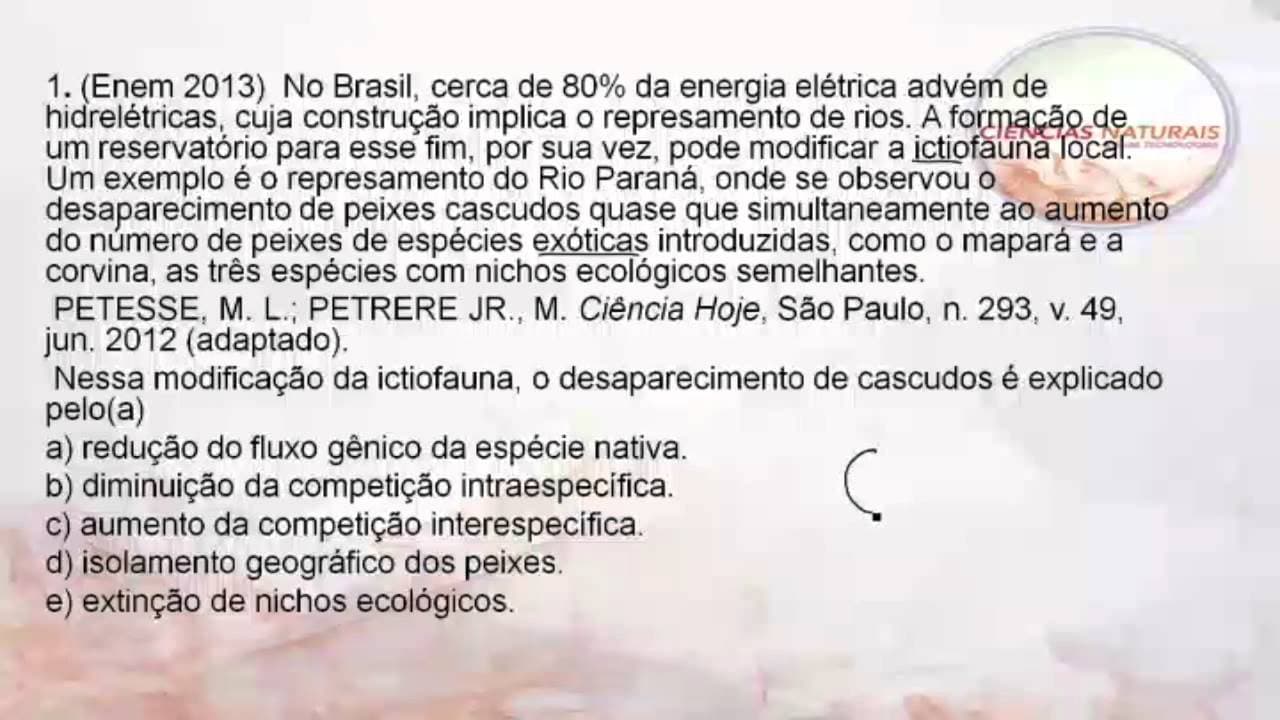 Thumbnail: Biologia:  Ecologia - ENEM