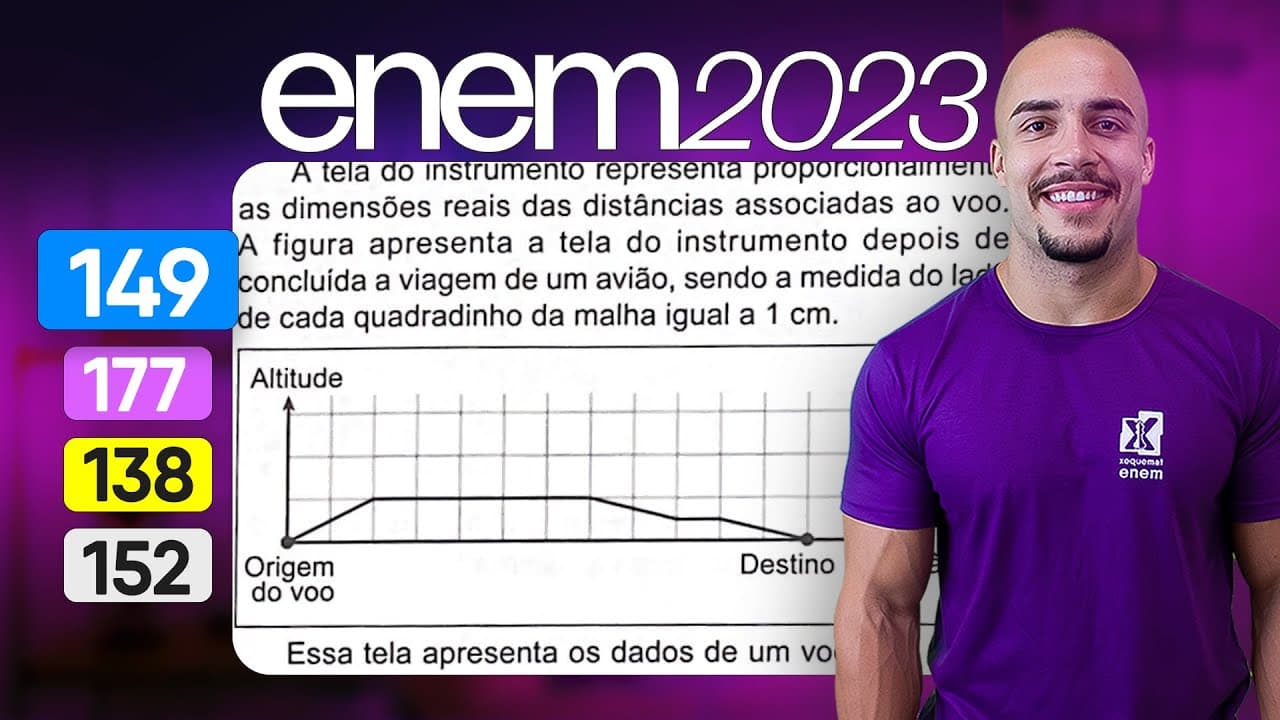 Thumbnail: Questão 149 - Caderno Azul | Escala | MATEMÁTICA ENEM 2023