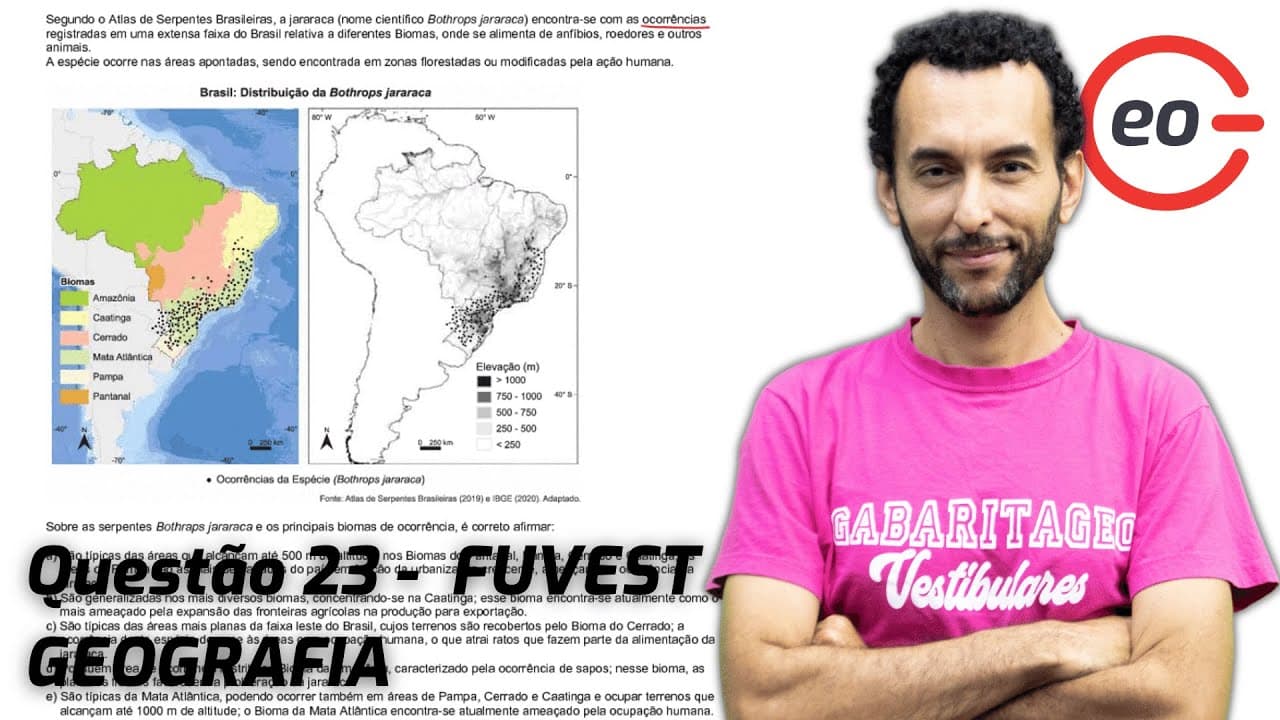 Thumbnail: Resolução de questões FUVEST 2023 | Questão 23 | Geografia |
