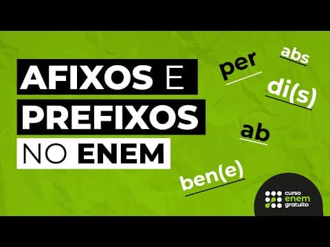 Thumbnail da aula: COMO ESTUDAR AFIXOS E PREFIXOS? | Português para o Enem | Mercedes Bonorino