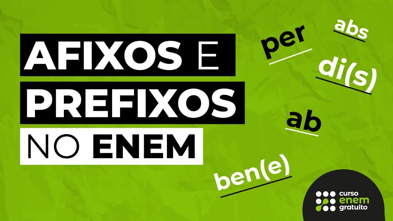 Thumbnail: COMO ESTUDAR AFIXOS E PREFIXOS? | Português para o Enem | Mercedes Bonorino