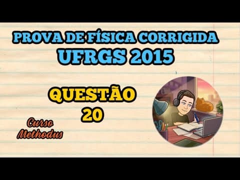 Thumbnail da aula: 20 de 2015 da prova de física da UFRGS - Na figura abaixo um raio luminoso i propagando-se no ar