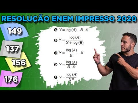 Thumbnail da aula: 🔵 Questão 149  - Caderno Azul | Logaritmo | MATEMÁTICA ENEM 2020