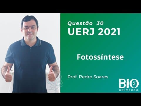 Thumbnail da aula: Vestibular UERJ 2021 - Fotossíntese e Algas - O gráfico abaixo representa o percentual de absorção
