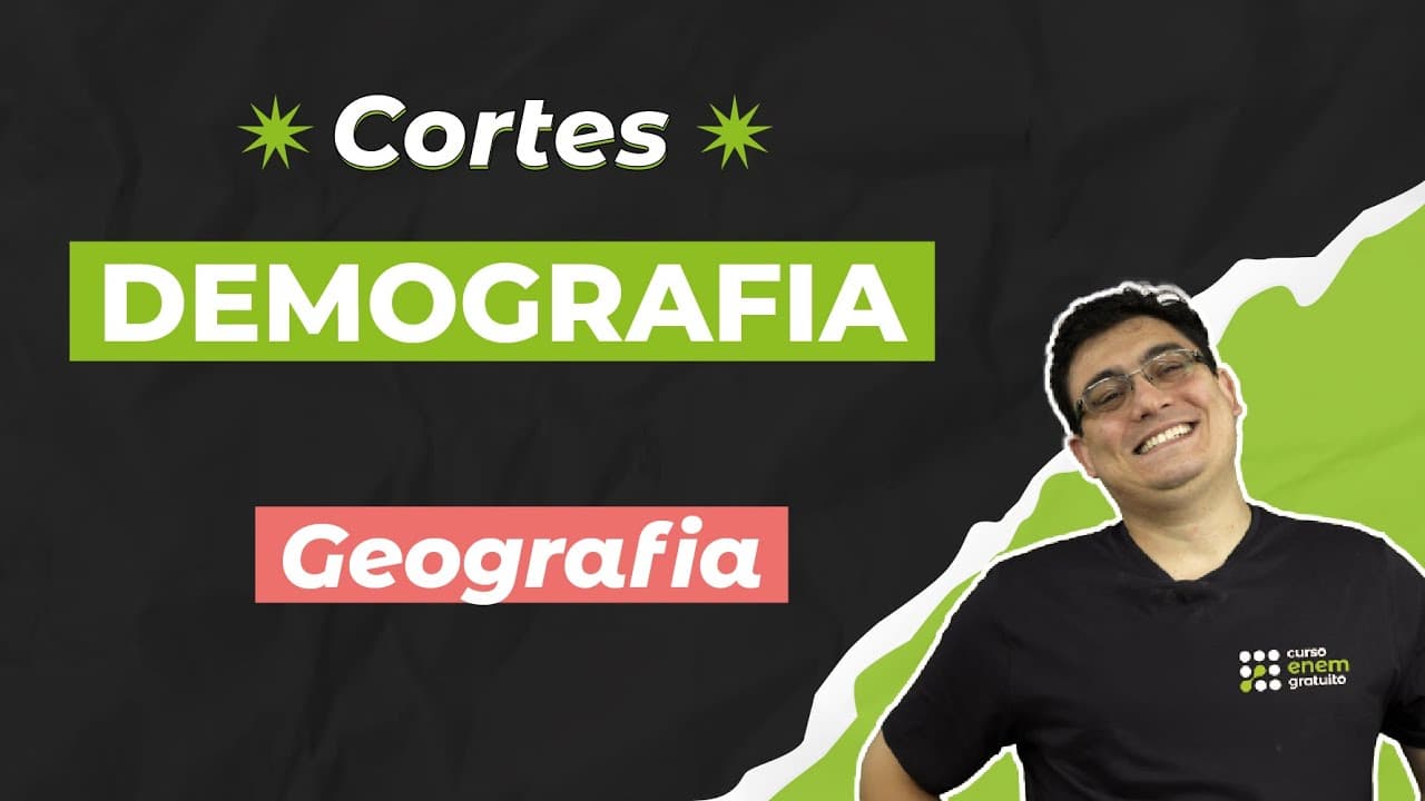 Thumbnail: CORTES DOS AULÕES ENEM 2025: Demografia | Geografia | Raphael Carrieri