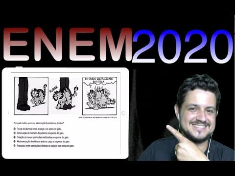 Thumbnail da aula: ENEM 2020 por qual motivo ocorre a eletrização ilustrada na tirinha?
