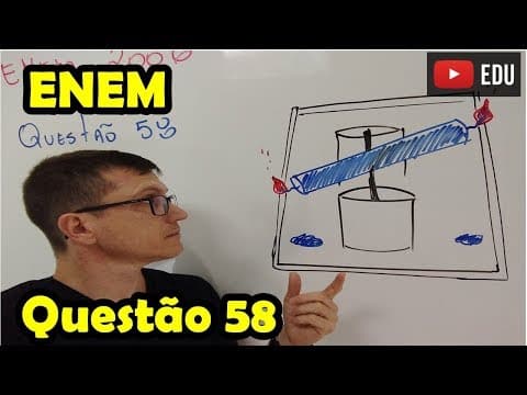 Thumbnail da aula: ENEM - FÍSICA - QUESTÃO 58 - Prof Boaro - Questão da gangorra de VELAS!