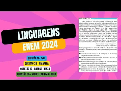 Thumbnail da aula: Resolução questão 16 (PROVA AZUL) | Linguagens ENEM 2024