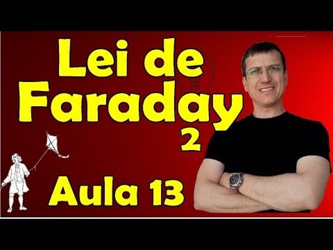 Thumbnail da aula: Lei de Faraday - Condutor reto e espira - Eletromagnetismo - Aula 13 - Prof. Marcelo Boaro