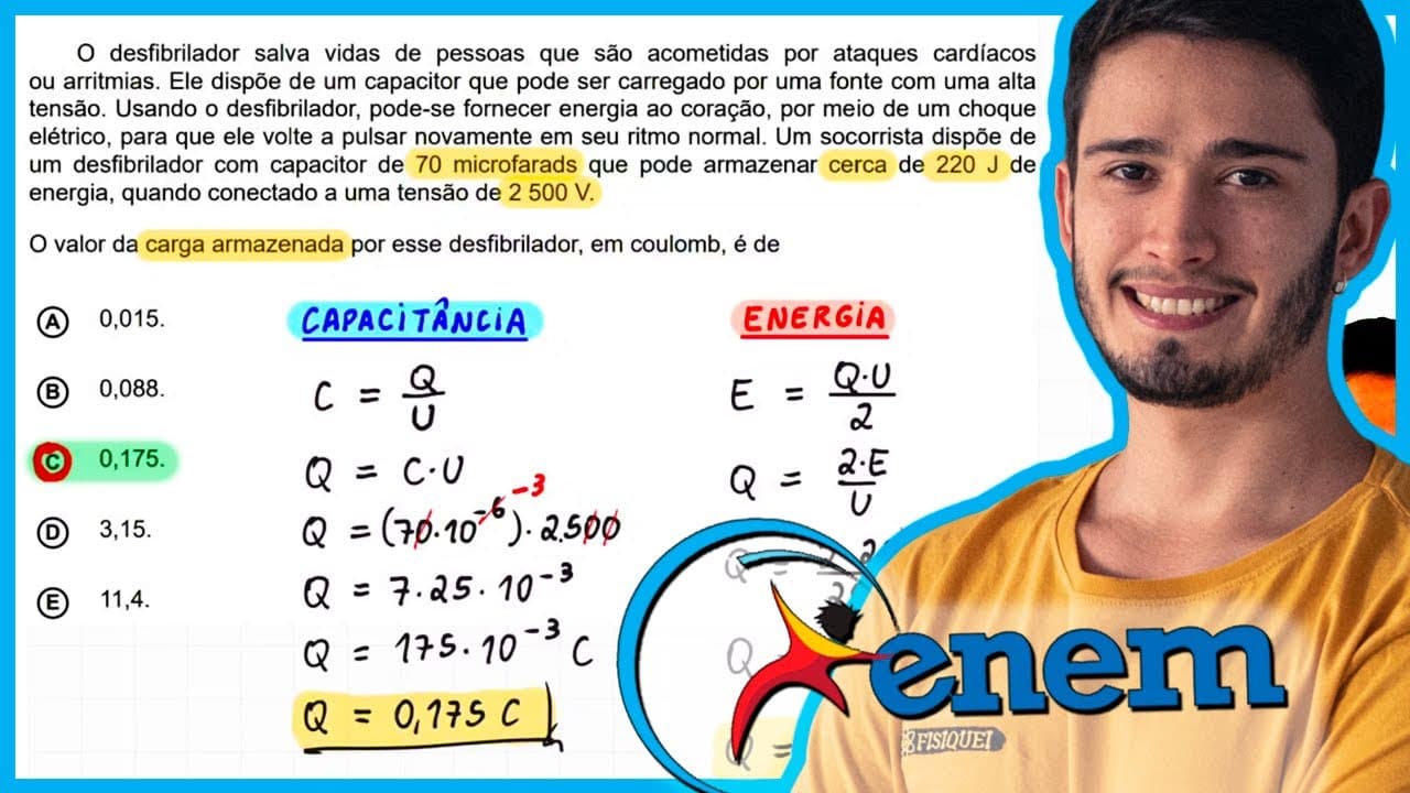 Thumbnail: ENEM 2020 Digital - O desfibrilador salva vidas de pessoas que são acometidas por ataques cardíaco s