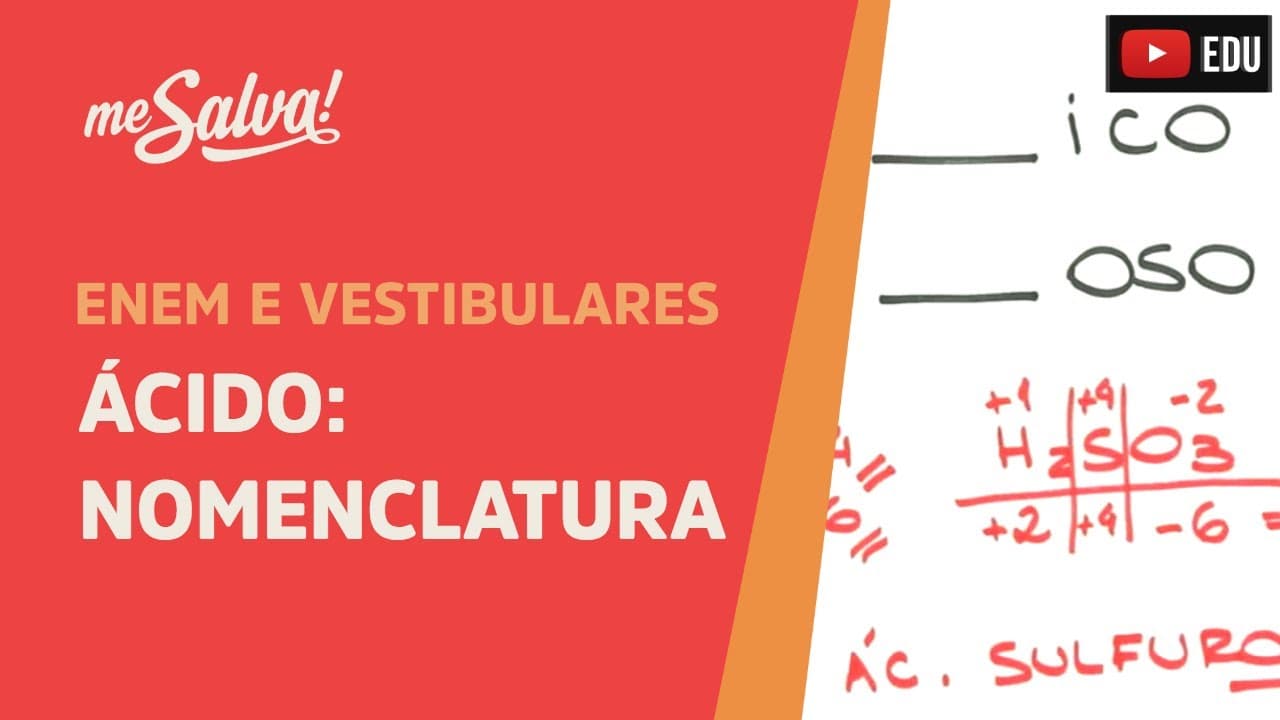 Thumbnail: Me Salva! INO03 - Funções Inorgânicas - Ácidos: Nomenclatura