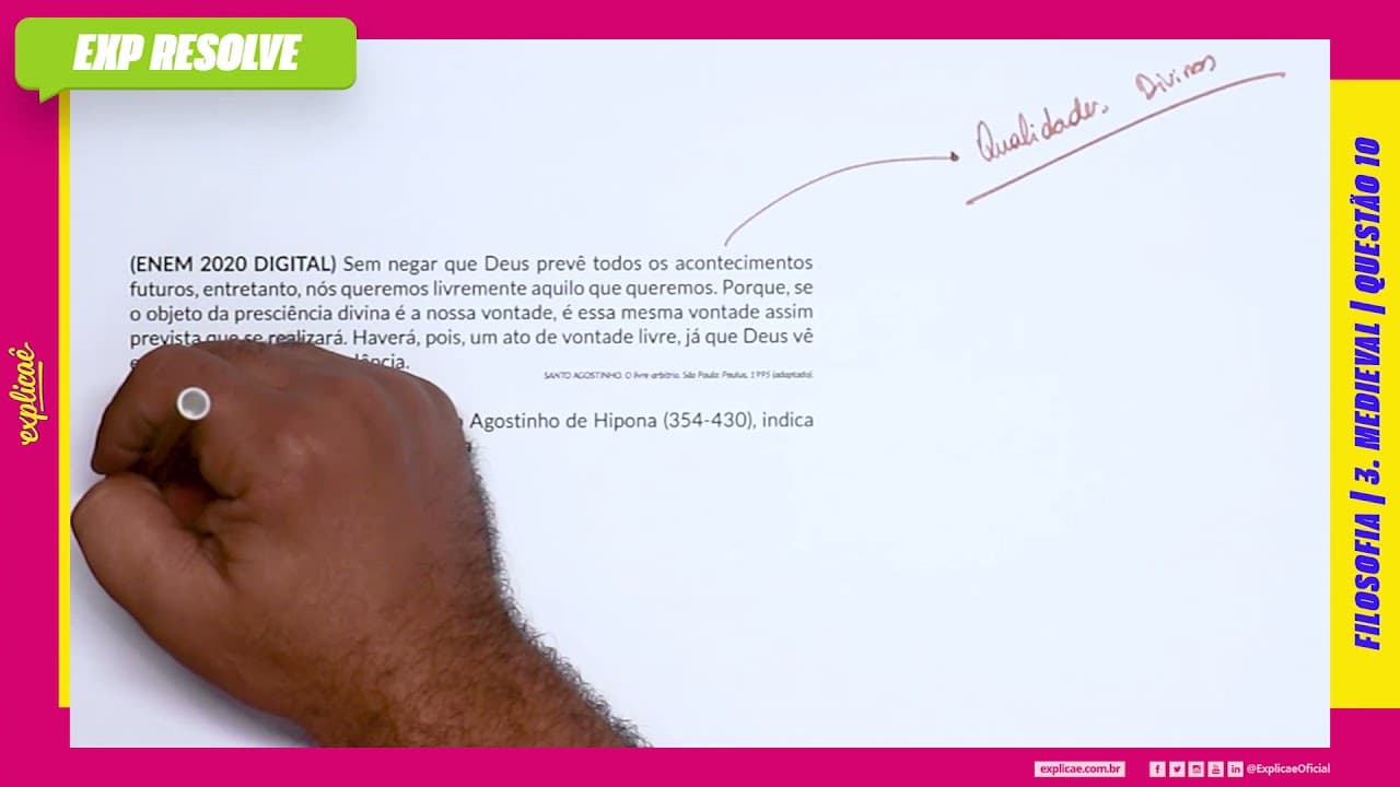 Thumbnail: SEM NEGAR QUE DEUS PREVÊ TODOS OS ACONTECIMENTOS FUTUROS, ENTRETANTO, NÓS (...) | MEDIEVAL