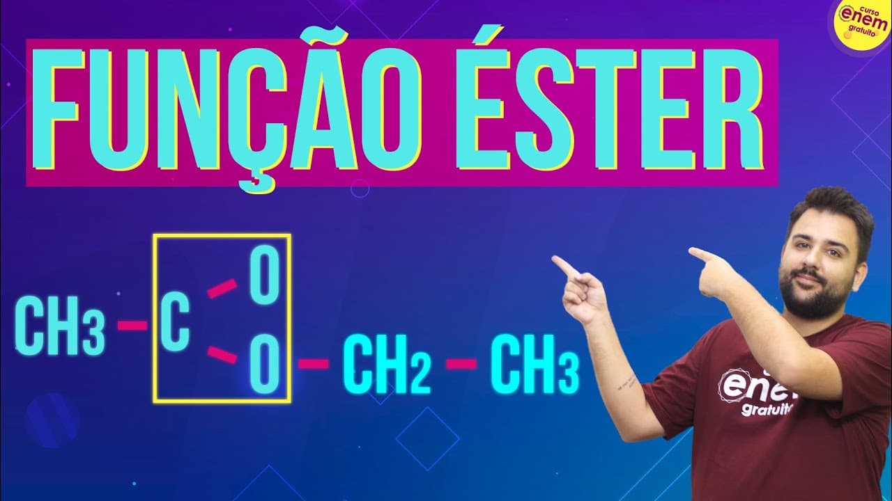 Thumbnail: FUNÇÃO ÉSTER: NOMENCLATURA, IMPORTÂNCIA E SUAS CADEIAS | Resumo de Química Orgânica para o Enem