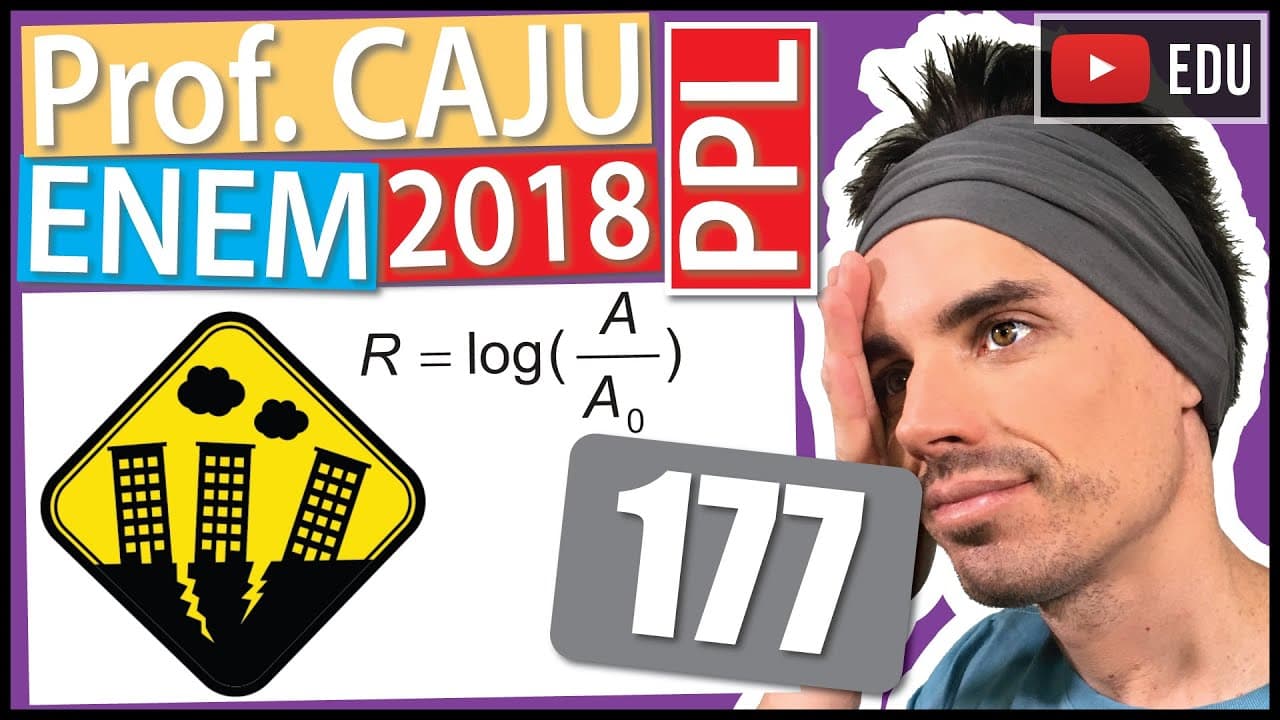 Thumbnail: [ENEM 2018 PPL] 177 📓 LOGARITMO Em março de 2011, um terremoto de 9,0 graus de magnitude na escala