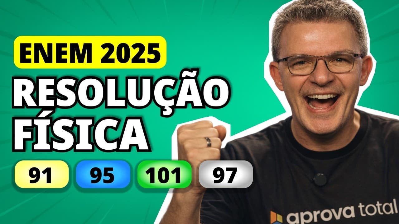 Thumbnail: ENEM 2025 FÍSICA – Questão 91 | As mariposas As mariposa, quando chega o frio Fica dando volta em
