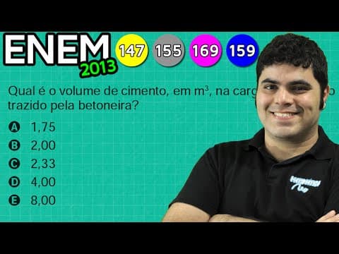 Thumbnail da aula: ENEM 2013 Matemática #24 - Divisão Proporcional do Concreto
