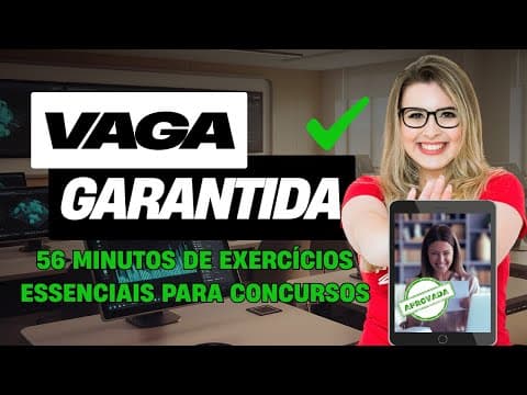 Thumbnail da aula: PRECISA PASSAR EM CONCURSO? CRASE SEM ERRO É O SEGREDO! (56 minutos de exercícios resolvidos)