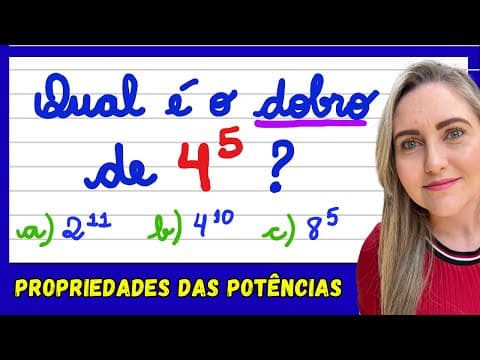 Thumbnail da aula: NÃO COMETA ESSES ERROS COM AS PROPRIEDADES DAS POTÊNCIAS! EXPLICAÇÃO DO CONTEÚDO! APRENDA MATEMÁTICA