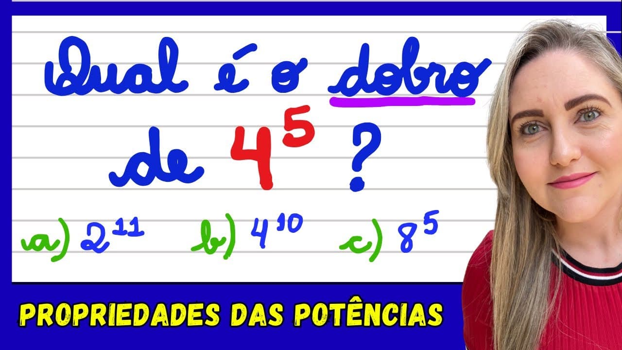 Thumbnail: NÃO COMETA ESSES ERROS COM AS PROPRIEDADES DAS POTÊNCIAS! EXPLICAÇÃO DO CONTEÚDO! APRENDA MATEMÁTICA