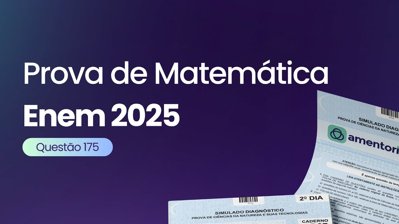 Thumbnail: Questão 175 | prova azul ENEM 2025 | Um pai comprou oito presentes diferentes (dentre os quais, uma