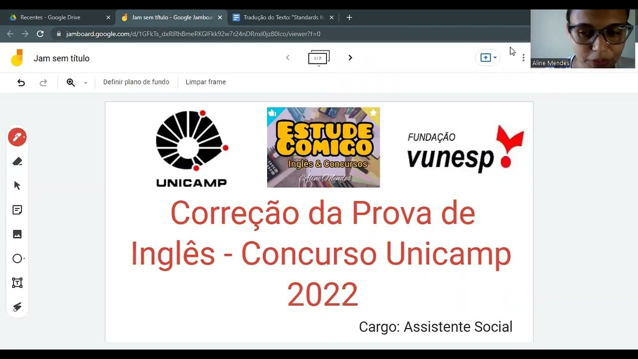 Thumbnail: #001: Correção da prova de Inglês - Concurso Unicamp 2022
