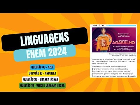 Thumbnail da aula: Resolução questão 33 (PROVA AZUL) | Linguagens ENEM 2024