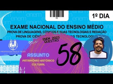 Thumbnail da aula: Resolução Enem 2023 - Humanas Questão 58