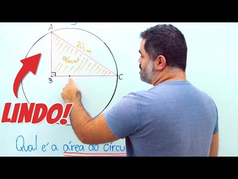 Thumbnail da aula: ÁREA DO CÍRCULO = ??? | LINDO DEMAIS esse Desafio de GEOMETRIA PLANA com Teorema das Cordas e mais