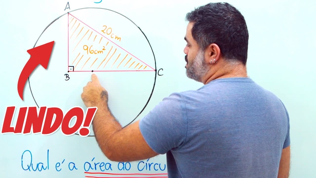 Thumbnail: ÁREA DO CÍRCULO = ??? | LINDO DEMAIS esse Desafio de GEOMETRIA PLANA com Teorema das Cordas e mais