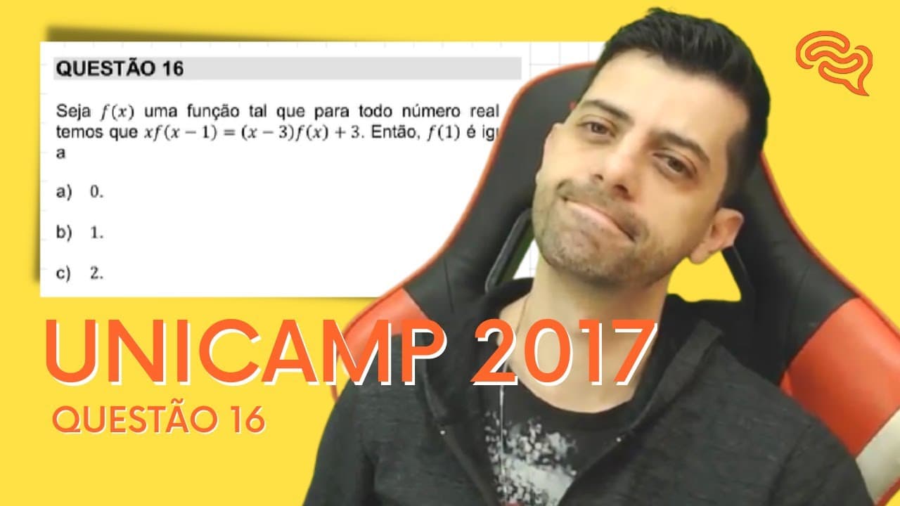 Thumbnail: UNICAMP 2017 - Q16 - Seja f(x) uma função tal que para todo