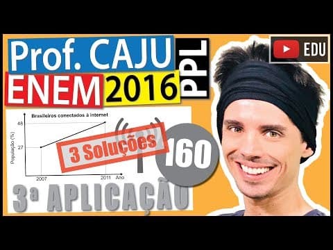 Thumbnail da aula: [ENEM 2016 PPL] 160 📓 GEOMETRIA ANALÍTICA O percentual da população brasileira conectada à