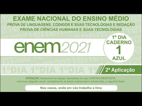 Thumbnail da aula: Questão 14 ENEM 2021 2ª aplicação (PPL): A função social da carta do leitor está contemplada...