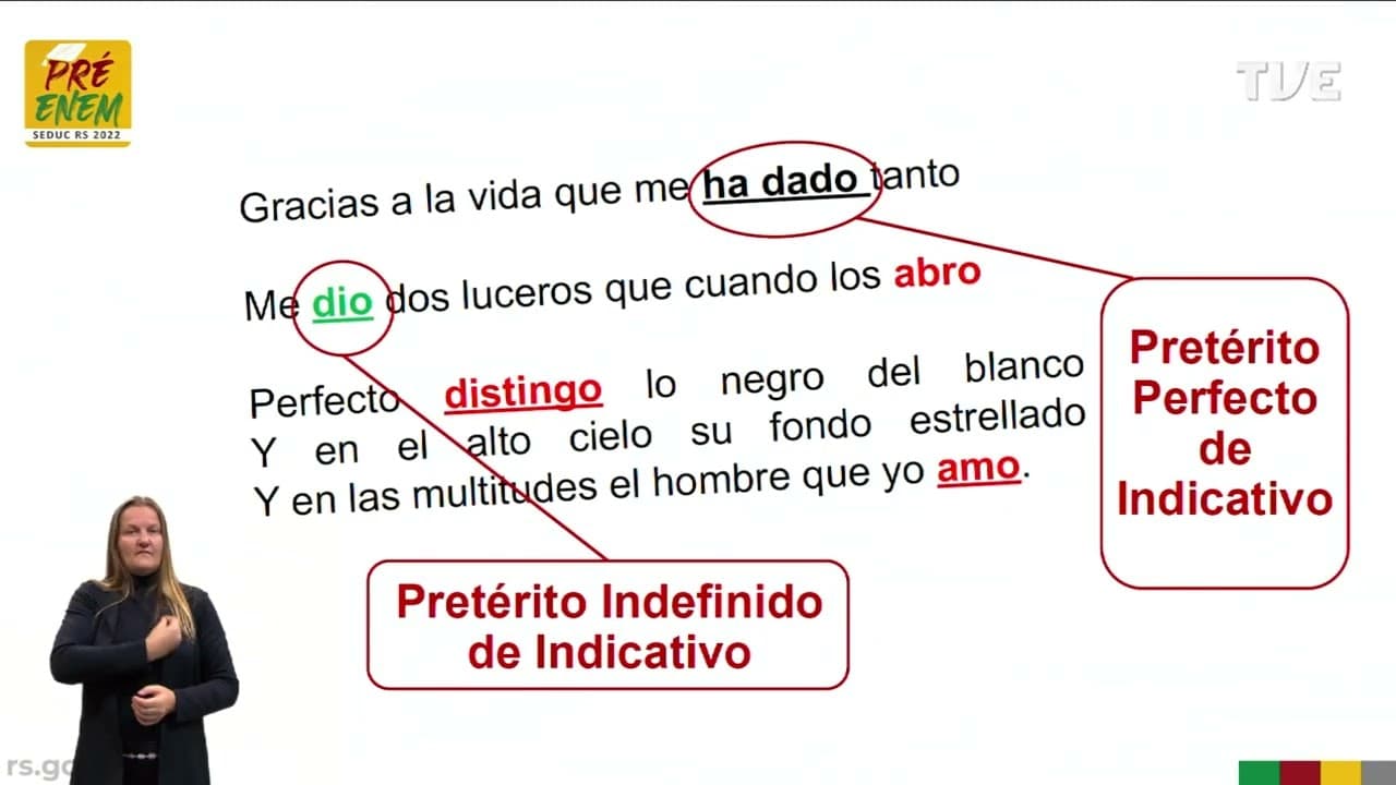 Thumbnail: Pré-Enem 2022 - Espanhol - Aula 08 - Estudio del verbo con canciones - 05/07/2022