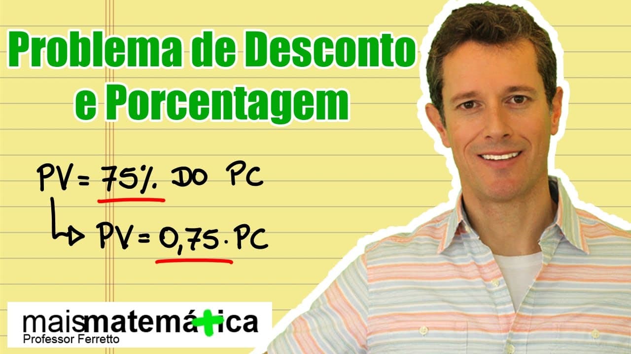 Thumbnail: Questão 13: Problema de Desconto e Porcentagem