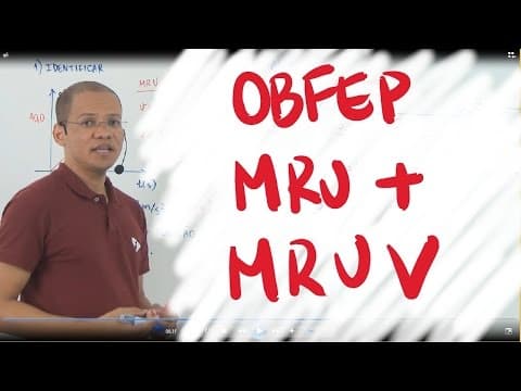 Thumbnail da aula: MRU e MRUV - OBFEP 2013 - 6/20