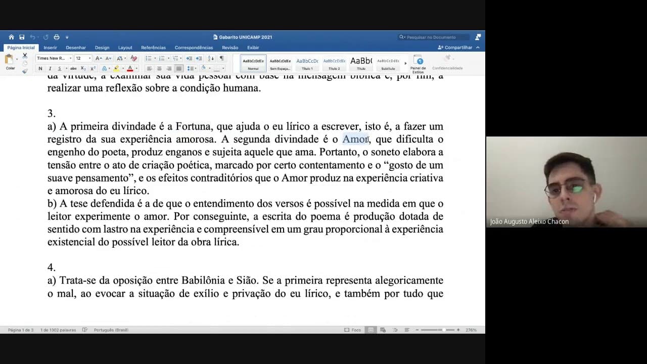Thumbnail: Exercícios de revisão (2a fase) - Obras literárias UNICAMP 2021