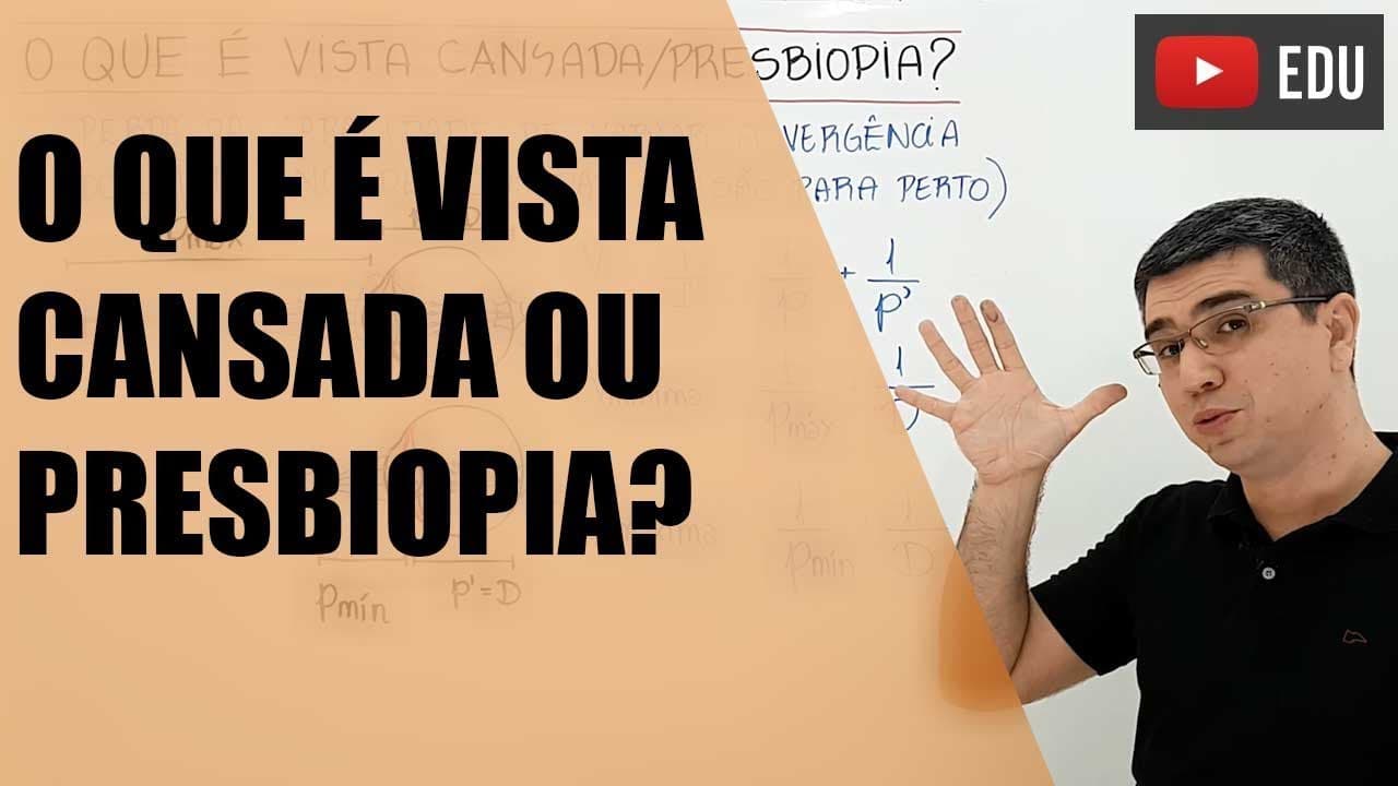 Thumbnail: O que é vista cansada? Presbiopia? Vamos aprender óptica da visão!