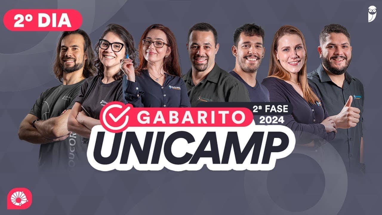 Thumbnail: UNICAMP 2024 2ª Fase Gabarito de Química