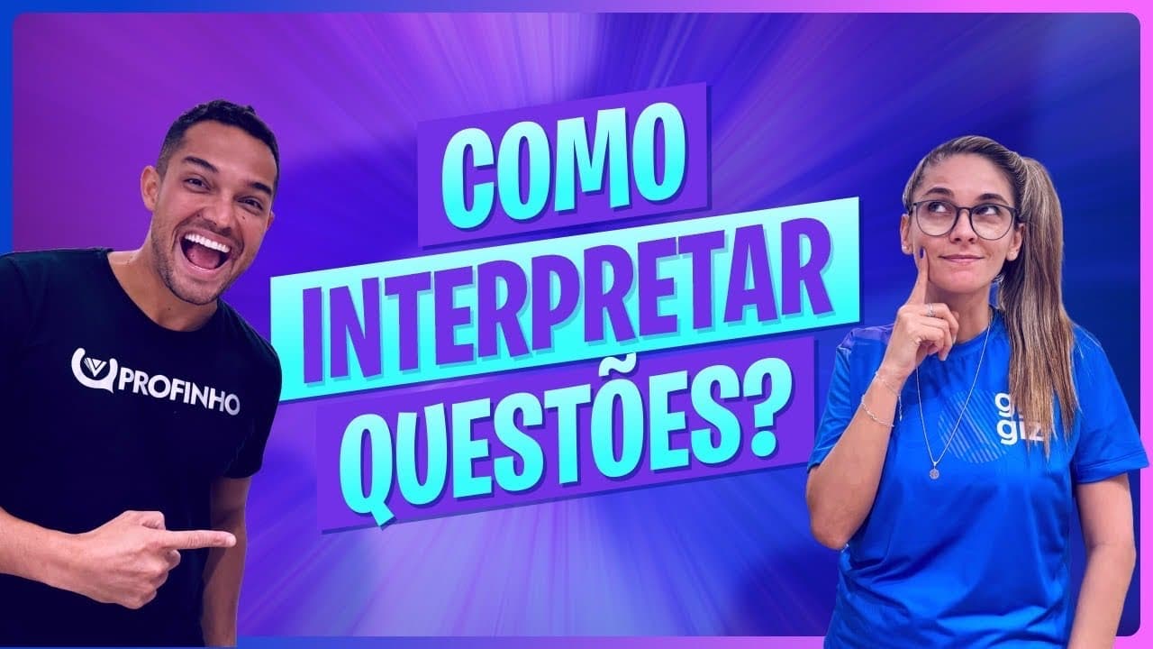 Thumbnail: 🚨COMO INTERPRETAR QUESTÕES NAS PROVAS?