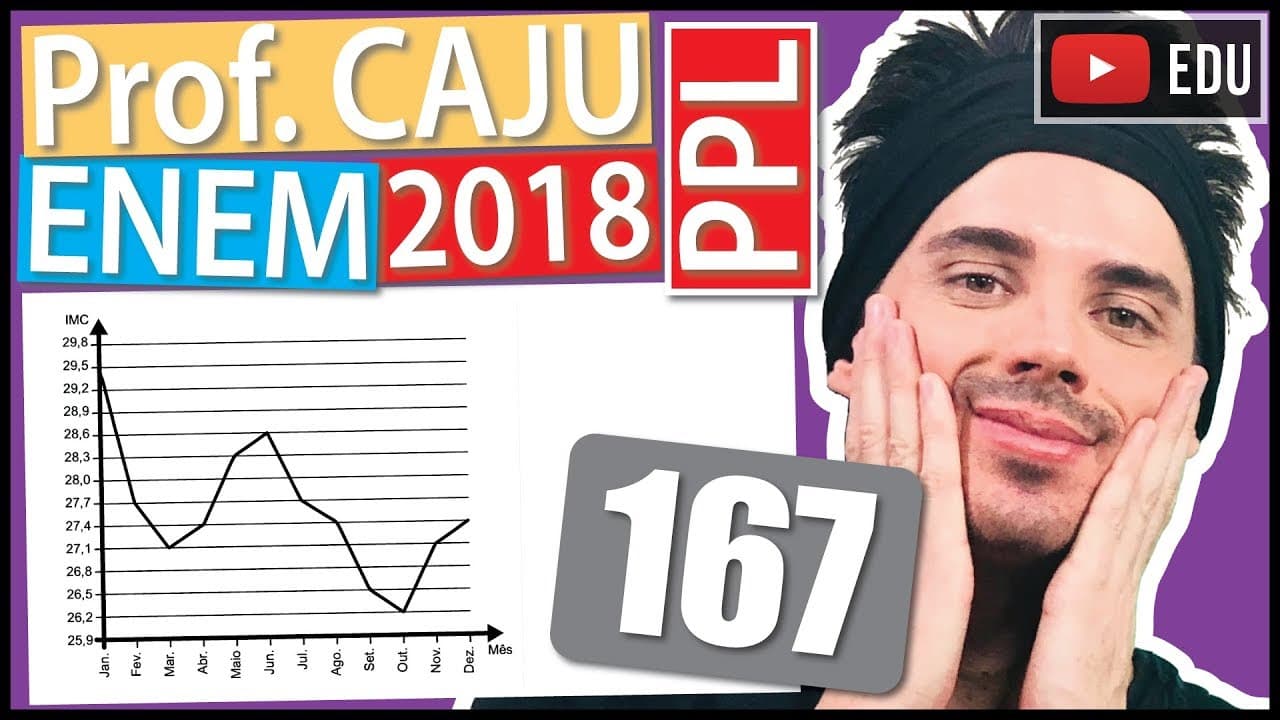 Thumbnail: [ENEM 2018 PPL] 167 📓 MEDIANA O índice de massa corporal (IMC) de uma pessoa é definido como o