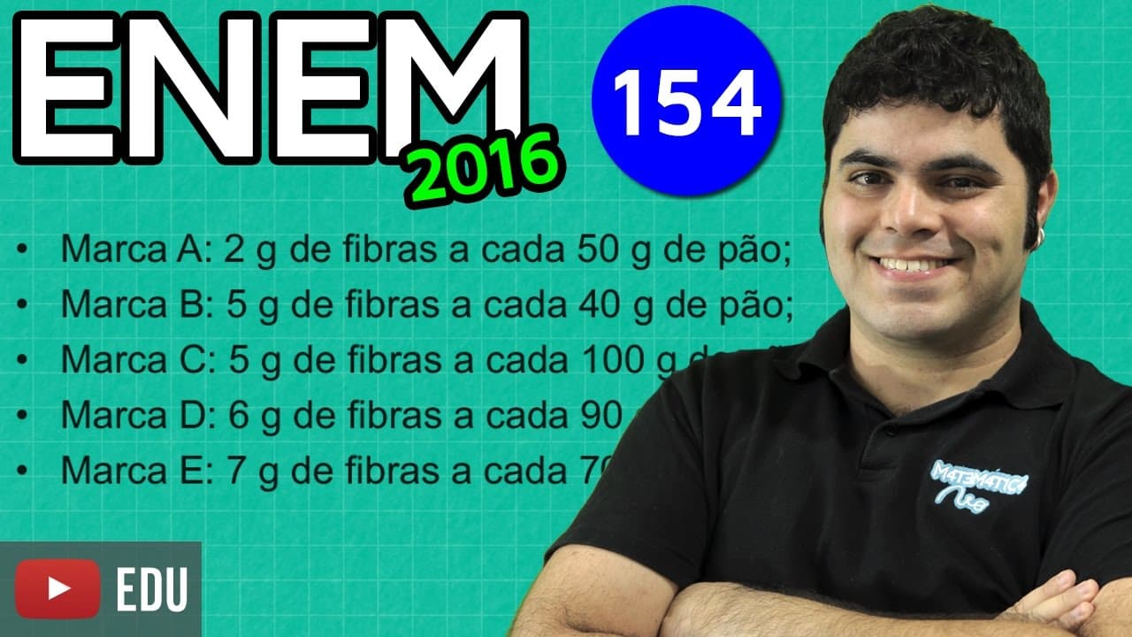 Thumbnail: ENEM 2016 Matemática #19 - Razão e Proporção (com dica matadora)
