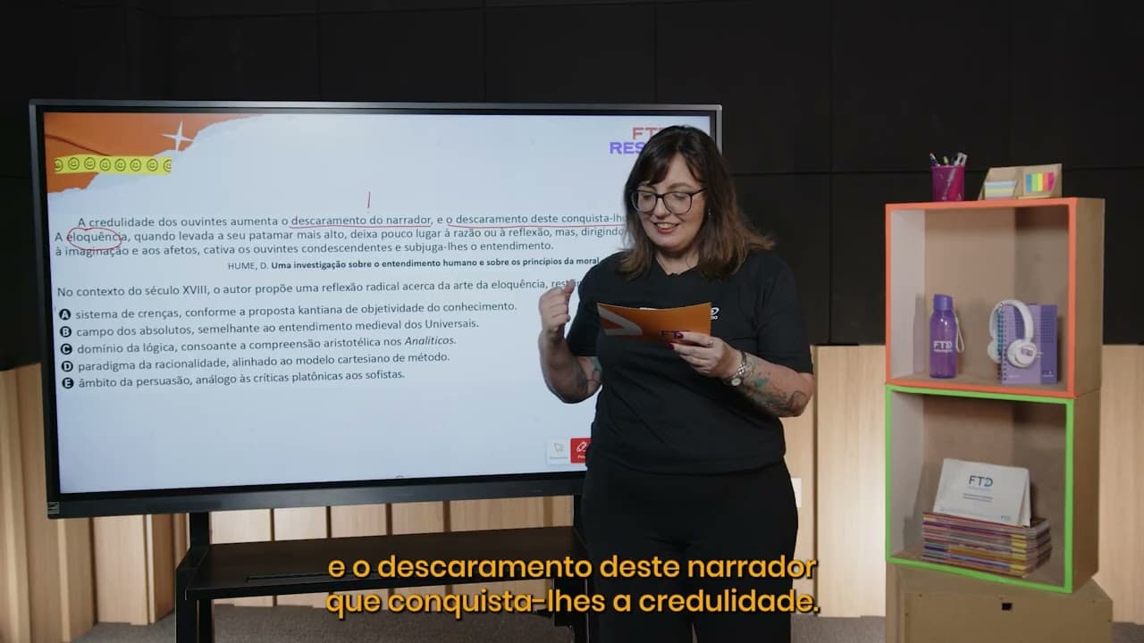 Thumbnail: Enem 2025 - A credulidade dos ouvintes aumenta