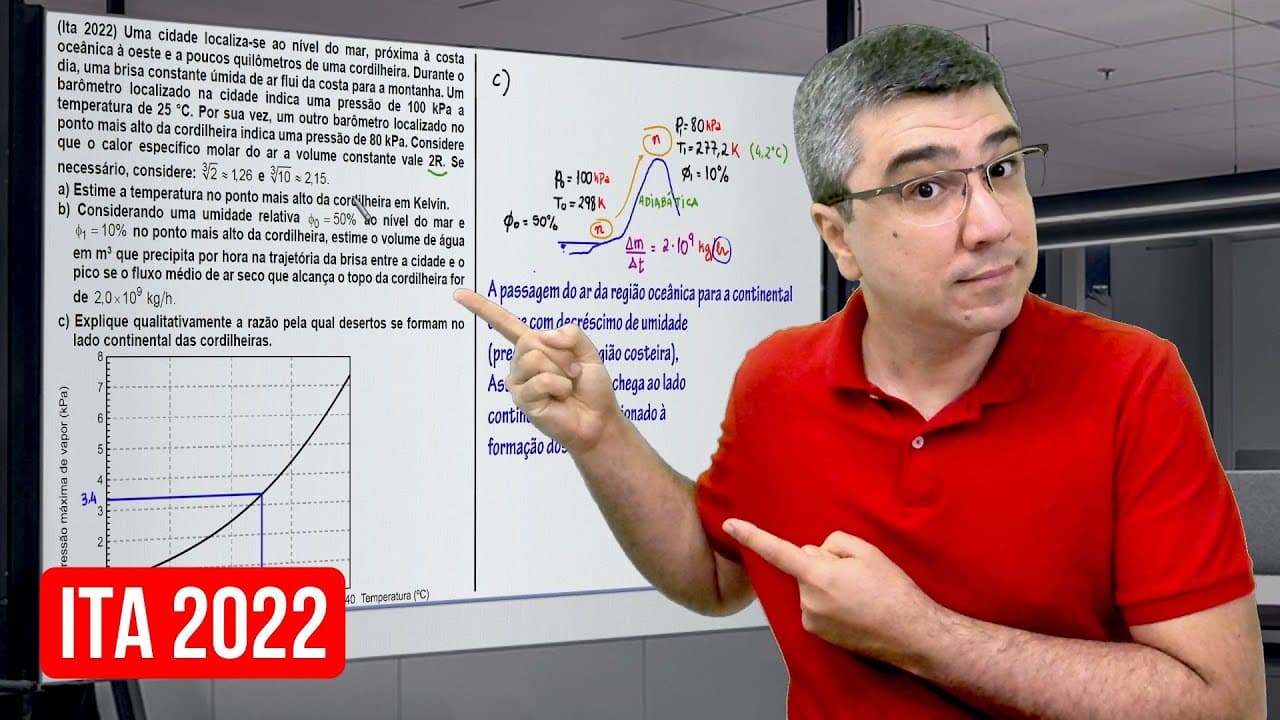 Thumbnail: ITA 2022 Uma cidade localiza-se ao nível do mar | Gases e Umidade